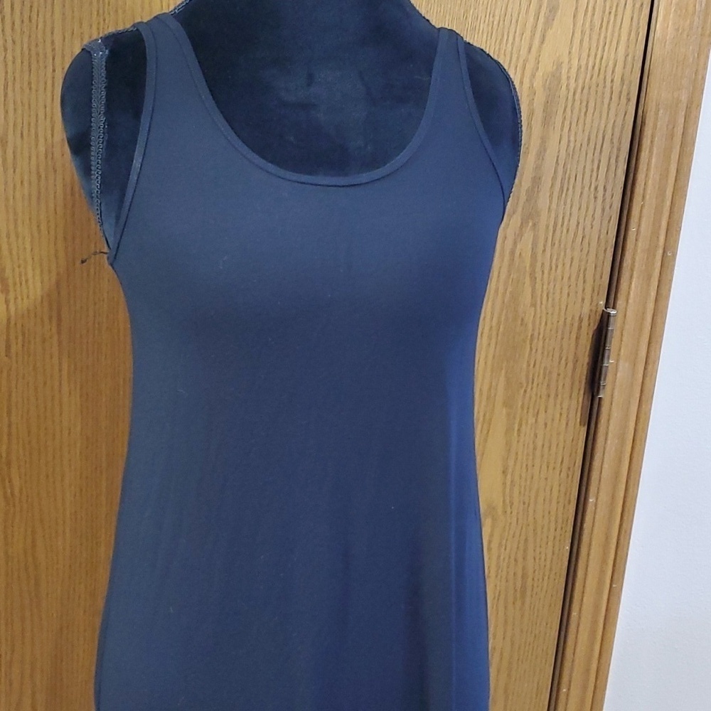 Eileen fisher stretch tank top maxi dress black - Picture 2 of 6